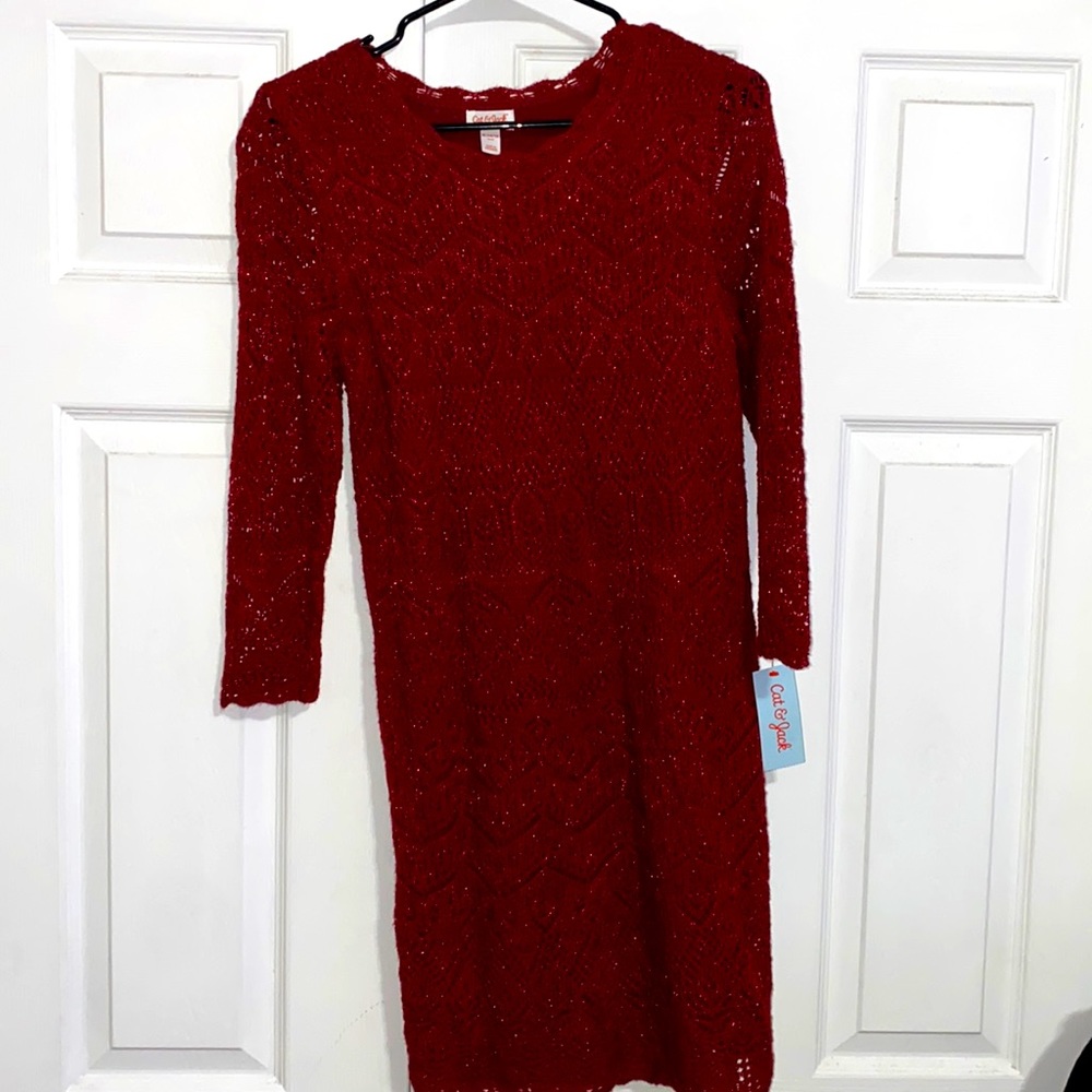 Girls Size 14/16 Burgundy Dress
